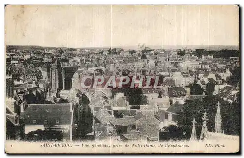 Cartes postales Saint Brieuc Vue generale Prise de Notre Dame de L Esperance