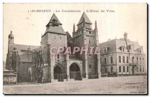 Ansichtskarte AK Saint Brieuc La Cathedrale L Hotel de Ville