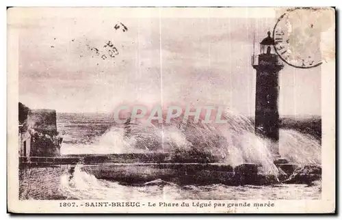 Ansichtskarte AK Saint Brieuc La Phare du Legue Par grande Maree