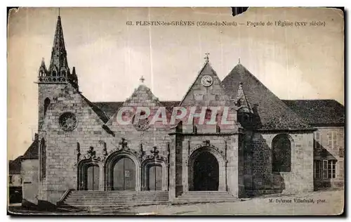 Cartes postales Plestin Les Greves Facade de L Eglise