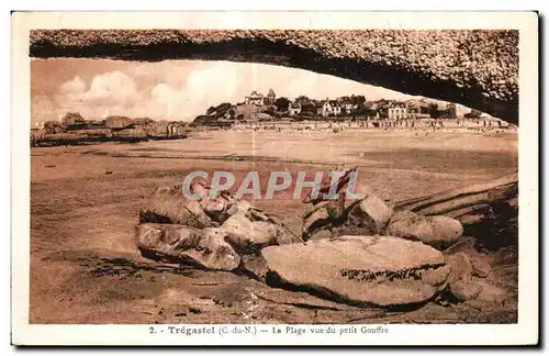 Cartes postales Tregastel(C du N) Le Plage vue du petit Gouffre