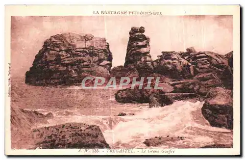 Cartes postales La Bretagne Pittoresque Tregastel Le Grand Gouffre