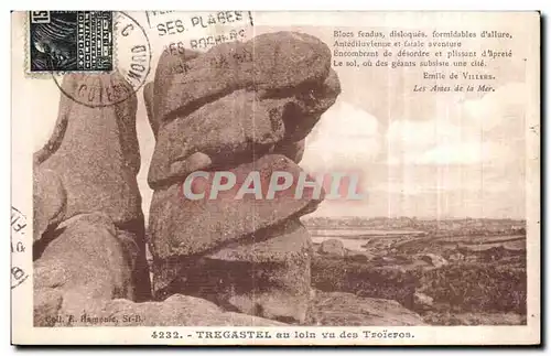 Cartes postales Tregastel au loin vu des Troievos