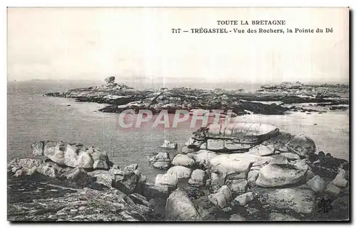 Cartes postales Topute La Bretagne Tregastel Vue des Rochers la Pointe du De