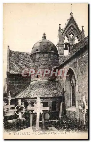 Cartes postales Tregastel L Ossuaire et l Eglise