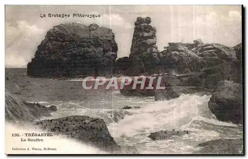 Cartes postales Le Bretagne Pittoresque Tregastel Le Gouffre