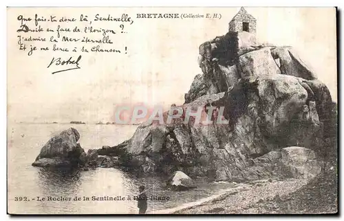 Ansichtskarte AK Bretagne Le Rocher de la Sentinelle a Haut Blanc