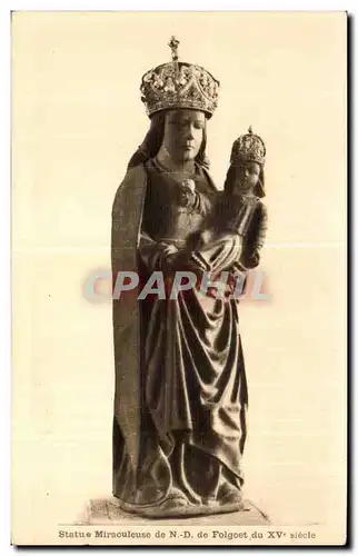 Cartes postales Statue Miraculeuse de N D de Folgoet