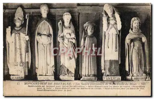 Cartes postales Moncontour De Bretagne Les Saints guerisseurs de Notre Dame du Haut Saint Lubin est invoque tout