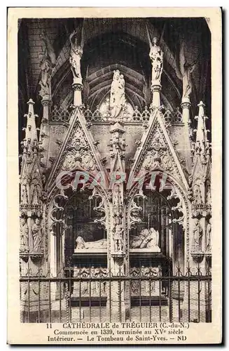 Cartes postales Cathedrale de Treguier Commencee en 1339