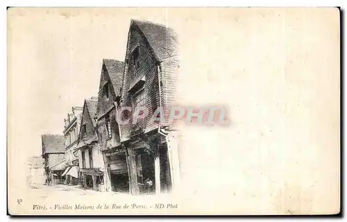 Cartes postales Vitre Vieille Maisons de la Rue de Paris