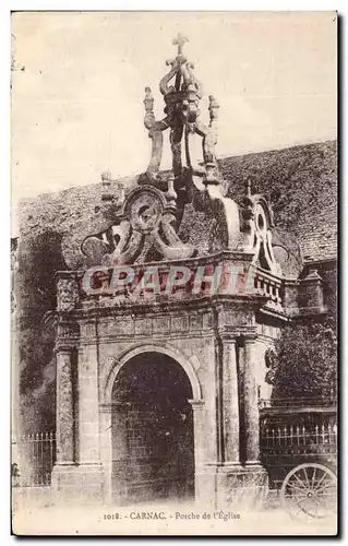 Ansichtskarte AK Carnac Porche de L Eglise