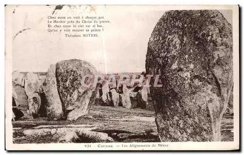 Cartes postales Carnac Les Alignements du Mence