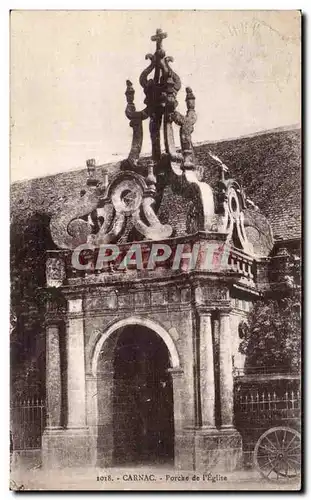 Ansichtskarte AK Carnac Porche de I Eglise