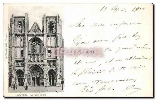 Cartes postales Nantes La Cathedrale