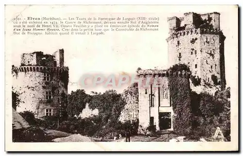 Cartes postales Elven (Morbihan) Les Tours de la Forteresse de Largoet (XIII siecle) ou a ete
