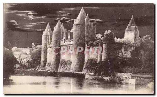 Cartes postales Le Chateau de Josselin au Clair de Lune