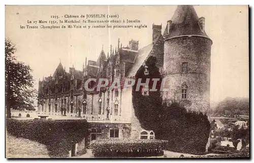 Cartes postales Chateau de Josselin Le Mars le Marechal de Beaumanoir reunit Josselin