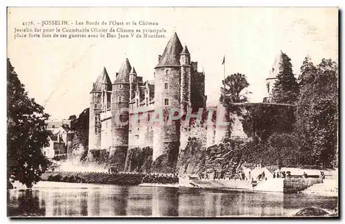 Ansichtskarte AK Josselin Les Bords de I Oust et le Chateau Josselin for pour le Connetable Olivier de Clisson