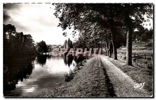 Ansichtskarte AK Josselin (Morbihan) La Riviere I Oust le Chemin de halage et le Chateau