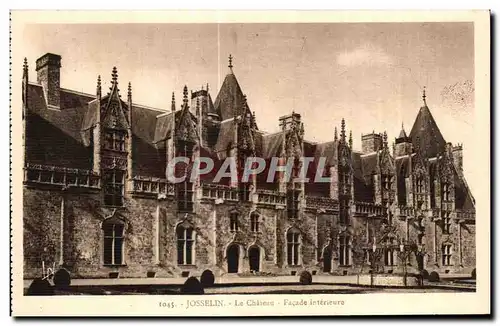 Cartes postales Josselin Le Chateau Facade interieure