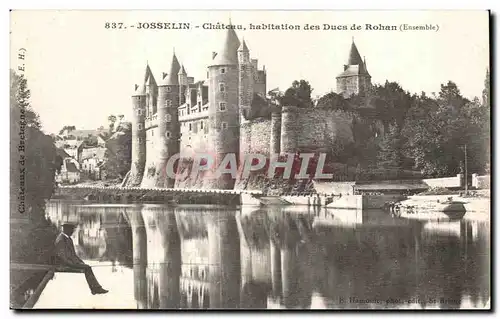 Ansichtskarte AK Josselin Chateau habitation des Ducs de Rohan (Ensemble)