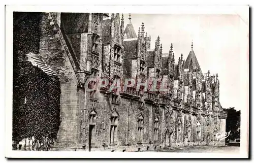 Ansichtskarte AK Josselin (Morbihan) Vue perspective de la Facade du Chateau (cote du Parc)