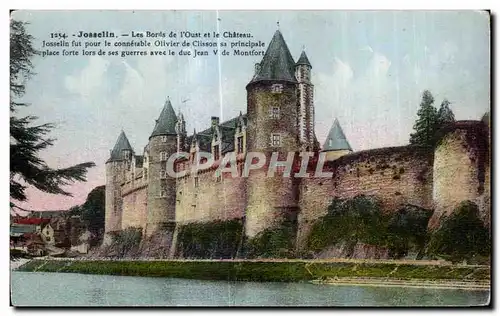 Ansichtskarte AK Josselin Les Bords de I Oust et le Chateau Josselin fut pour le connetable Olivier de Clisson sa