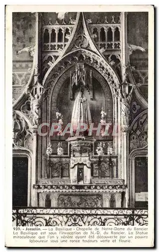 Cartes postales Josselin La Basilique Chapelle de Notre Dame du Roncier La Basilique