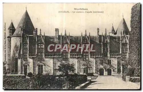 Cartes postales Morbihan Josselin Le Chateau (Facade interieure)