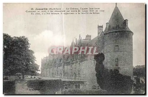 Ansichtskarte AK Josselin (Morbihan) Le Chateau Facade Interieure Construit fut demantele par ordre de Louis