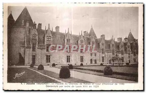 Ansichtskarte AK Josselin (Morbihan) Facade du Chateau de Rohan et Cour d honneur de