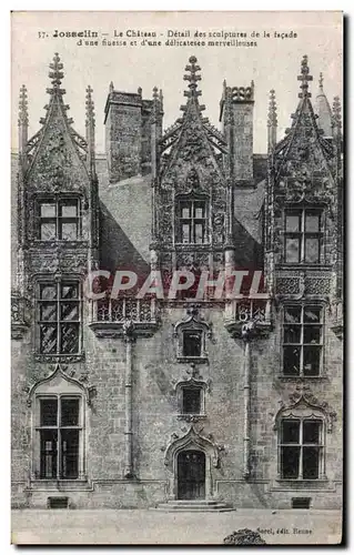 Cartes postales Josselin Le Chateau Detail des sculptures de la facade d une fivesse