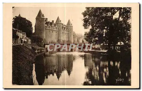 Ansichtskarte AK Josselin (Morbihan) Facade Occidentale du Chateau Reflets dans I Oust