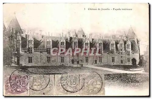 Cartes postales Chateau de Josselin Facade interieure