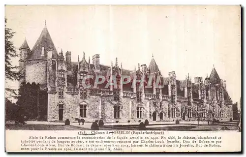 Cartes postales Chateau de Josselin (Facade Interieure)