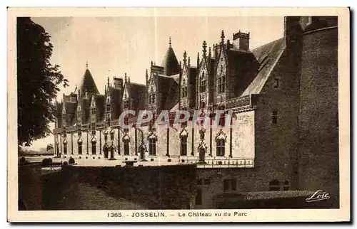 Cartes postales Josselin Le Chateau vu du Parc
