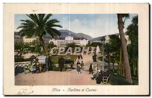 Cartes postales Nice Jardins et Casino