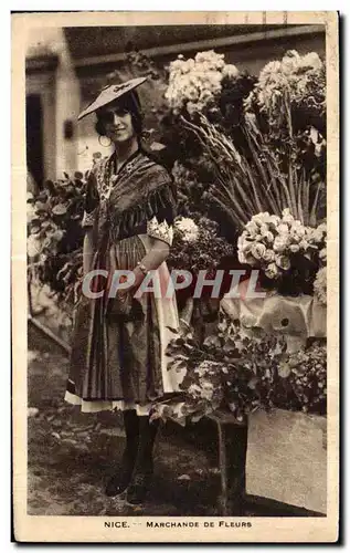 Ansichtskarte AK Nice Marchande De Fleurs Folklore Costume