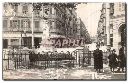 Ansichtskarte AK Nice Monument de Carnot et rue Cassini Enfants