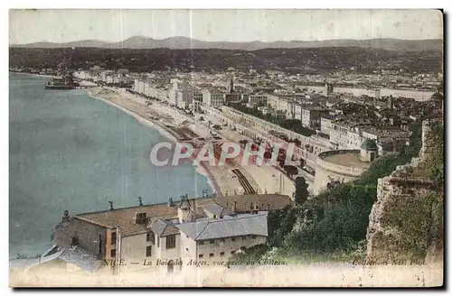 Cartes postales Nice La Baie des Anges vue prise du Chateau