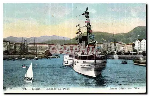 Cartes postales Nice Entree du Port Bateau