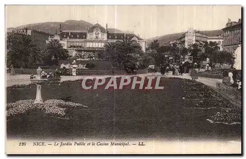 Cartes postales Nice Le Jardin Public et le Casino Municipal