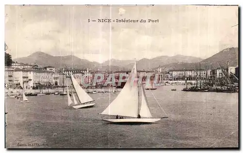 Cartes postales Nice Interieur du Port Bateaux