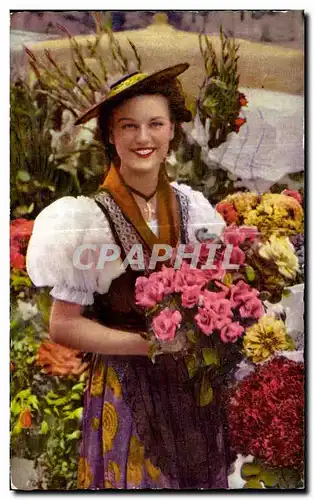 Ansichtskarte AK Nice Bouquetiere Folklore costume Coiffe