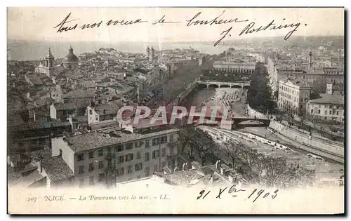 Cartes postales Nice Le Panarama vers la mer