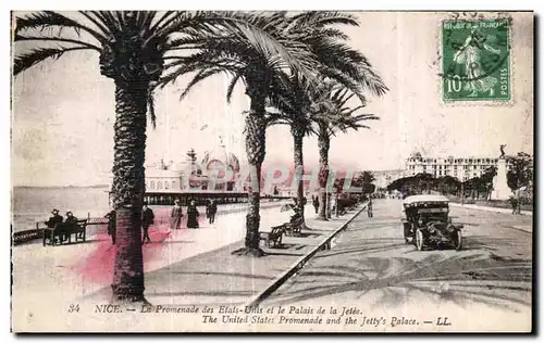 Ansichtskarte AK Nice Le Promenade des Etats Unis et le Palais de la Jetee The United States Promenade and the Je