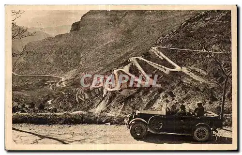 Ansichtskarte AK Cote D Azur Route de Nice a Sospel Les Lacets du Col de Braus Automobile