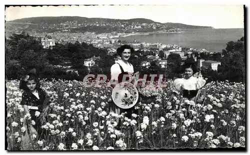 Ansichtskarte AK Nice La cueillette des oeillets Folklore Costume