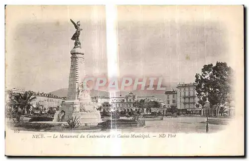 Ansichtskarte AK Nice Le Monument du Centenaire et le Cassino Municipal